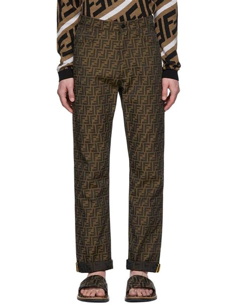 fendi womens leather trousers|fendi trousers men's.